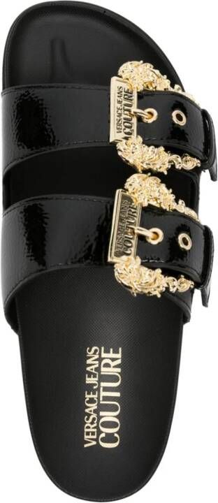 Versace Jeans Couture Arizona double-buckle sandals Black