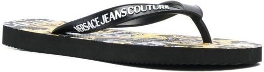 Versace Jeans Couture 'Barocco' print flip flops Black