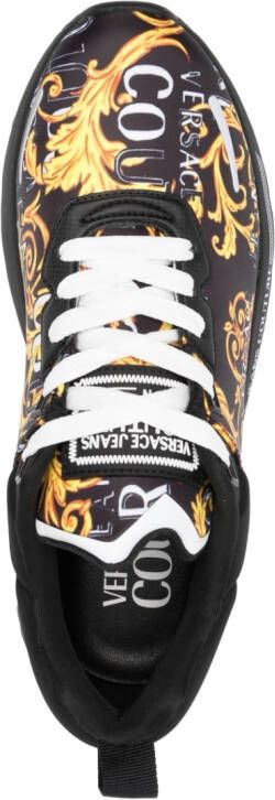 Versace Jeans Couture Barocco-print lace-up sneakers Black