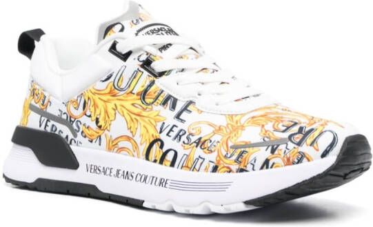 Versace Jeans Couture Barocco-print lace-up sneakers White