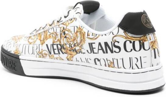 Versace Jeans Couture Barocco-print lace-up sneakers White
