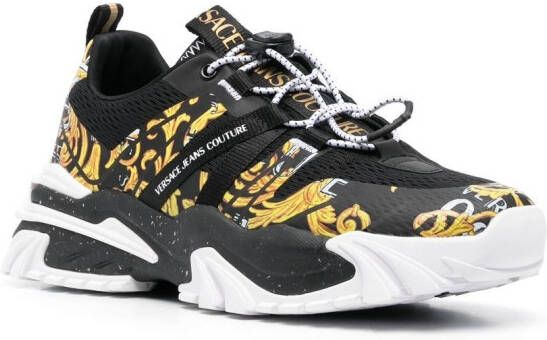 Versace Jeans Couture Barocco-print low-top sneakers Black