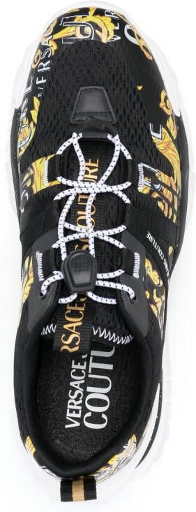 Versace Jeans Couture Barocco-print low-top sneakers Black