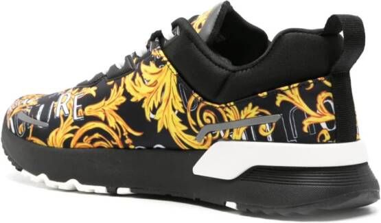 Versace Jeans Couture Barocco-print panelled sneakers Black