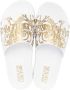 Versace Jeans Couture 'Barocco' print slides White - Thumbnail 4
