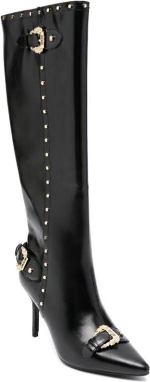 Versace Jeans Couture Baroque-buckle 100mm boots Black