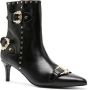 Versace Jeans Couture Baroque-buckle 80mm ankle boots Black - Thumbnail 2