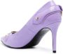 Versace Jeans Couture Baroque-buckle 90mm stiletto pumps Purple - Thumbnail 3