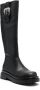 Versace Jeans Couture baroque-buckle knee-high boots Black - Thumbnail 2