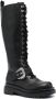 Versace Jeans Couture baroque-buckle knee-high boots Black - Thumbnail 2
