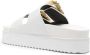Versace Jeans Couture Baroque-buckle slides White - Thumbnail 3