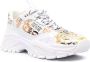 Versace Jeans Couture baroque-pattern lace-up sneakers White - Thumbnail 2