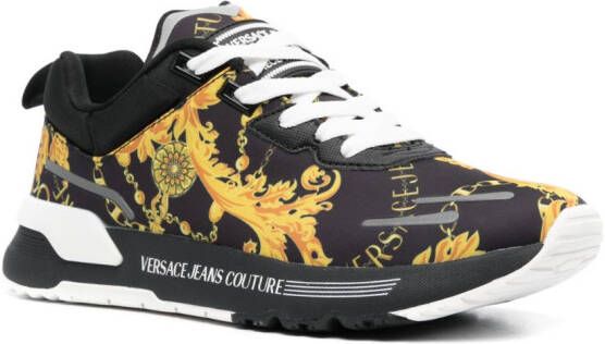 Versace Jeans Couture baroque-pattern low-top sneakers Black