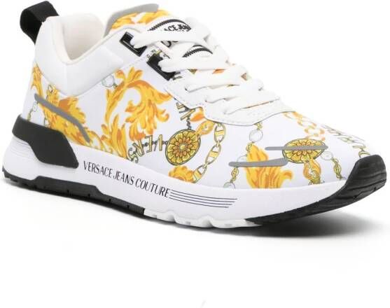 Versace Jeans Couture baroque-pattern low-top sneakers White