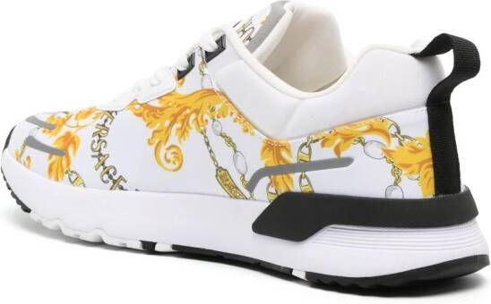Versace Jeans Couture baroque-pattern low-top sneakers White