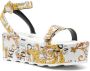 Versace Jeans Couture baroque pattern-print 70mm sandals White - Thumbnail 2