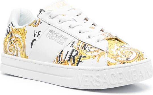 Versace Jeans Couture baroque-pattern print low-top sneakers White