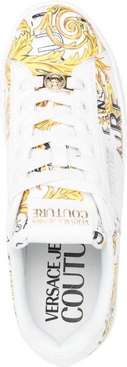 Versace Jeans Couture baroque-pattern print low-top sneakers White