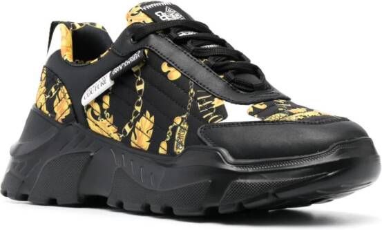 Versace Jeans Couture baroque-pattern print sneakers Black