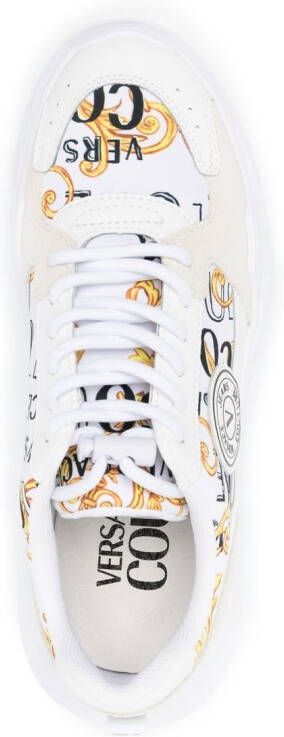 Versace Jeans Couture baroque-pattern print sneakers White