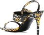 Versace Jeans Couture baroque-print 90mm square-toe sandals Black - Thumbnail 3