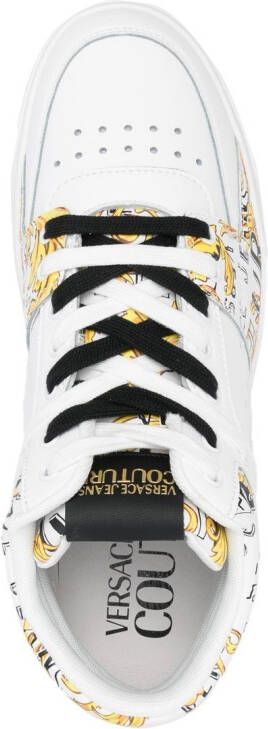 Versace Jeans Couture baroque-print hi-top sneakers White