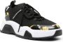 Versace Jeans Couture baroque-print leather sneakers Black - Thumbnail 2