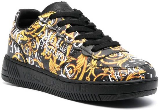 Versace Jeans Couture baroque-print low-top sneakers Black