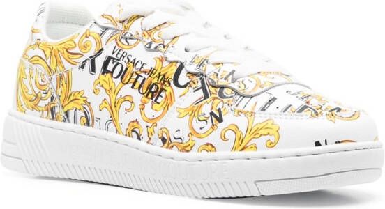 Versace Jeans Couture baroque-print low-top sneakers White
