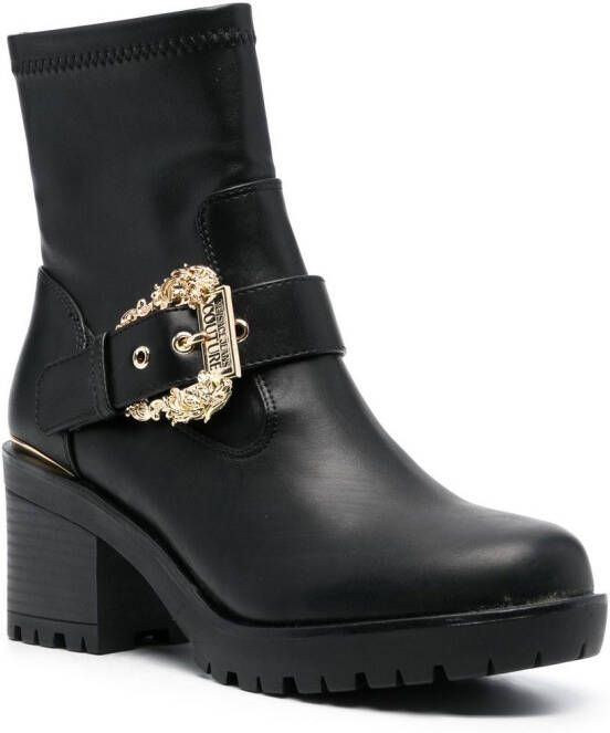 Versace Jeans Couture buckled ankle boots Black