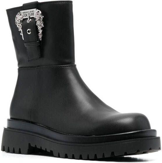 Versace Jeans Couture buckled ankle boots Black