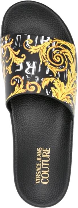 Versace Jeans Couture Chain Couture moulded-footbed slides Black