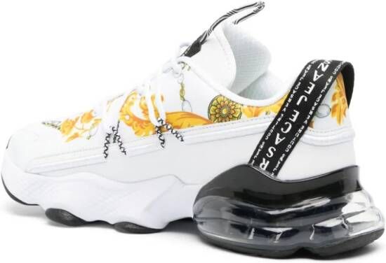 Versace Jeans Couture Chain Couture-print lace-up sneakers White
