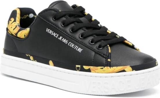 Versace Jeans Couture Chain Couture-print low-top sneakers Black