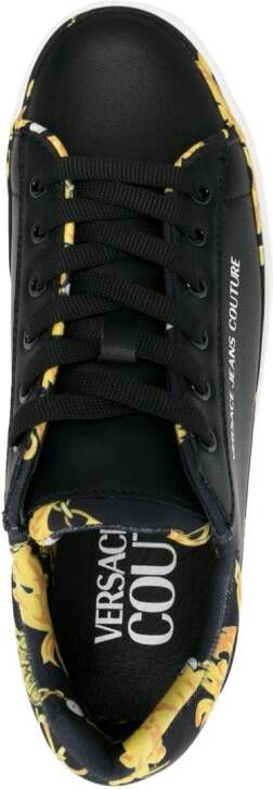 Versace Jeans Couture Chain Couture-print low-top sneakers Black