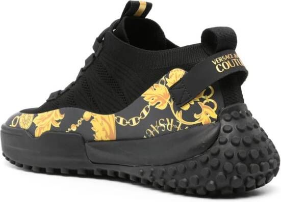 Versace Jeans Couture Chain Couture-print sneakers Black