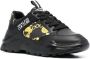 Versace Jeans Couture chain-link print leather low-top sneakers Black - Thumbnail 2