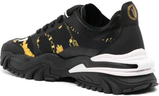 Versace Jeans Couture Chain Couture-print sneakers Black