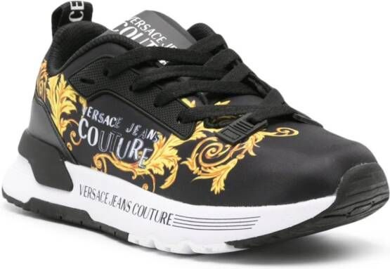 Versace Jeans Couture Dynamic Barocco-print sneakers Black