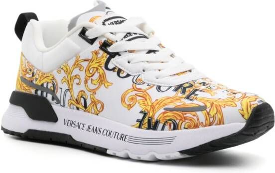 Versace Jeans Couture Dynamic Barocco-print sneakers White