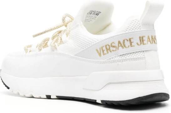 Versace Jeans Couture Dynamic logo-print leather sneakers White