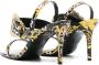 Versace Jeans Couture Emily 85mm Barocco-print sandals Black - Thumbnail 3