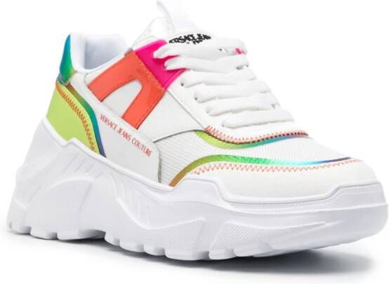 Versace Jeans Couture gradient-effect panelled sneakers White