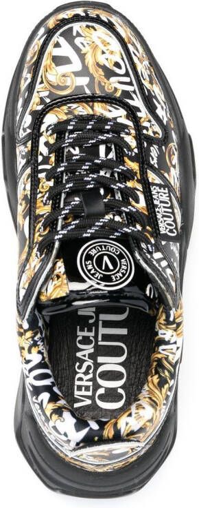 Versace Jeans Couture Logo Brush Couture-print sneakers Black