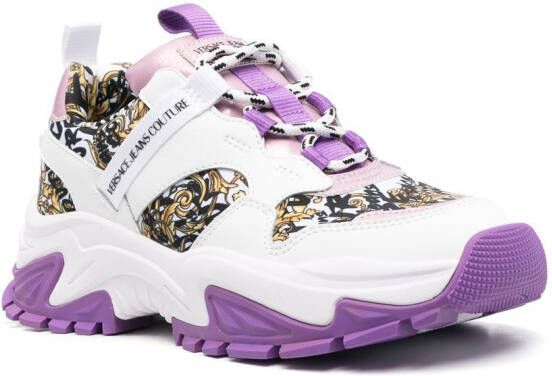 Versace Jeans Couture Logo Brush Couture-print sneakers White