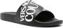 Versace Jeans Couture logo-embossed moulded-footbed slides Black - Thumbnail 2