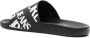 Versace Jeans Couture logo-embossed moulded-footbed slides Black - Thumbnail 3