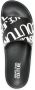 Versace Jeans Couture logo-embossed moulded-footbed slides Black - Thumbnail 4