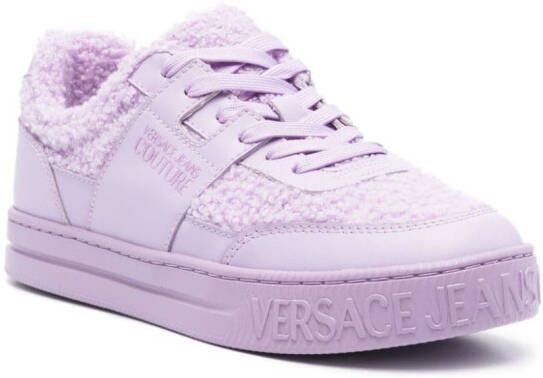 Versace Jeans Couture Teddy Court 88 leather sneakers Purple