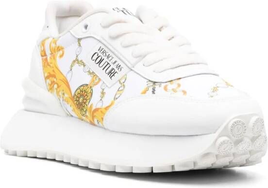 Versace Jeans Couture logo-patch almond-toe sneakers White